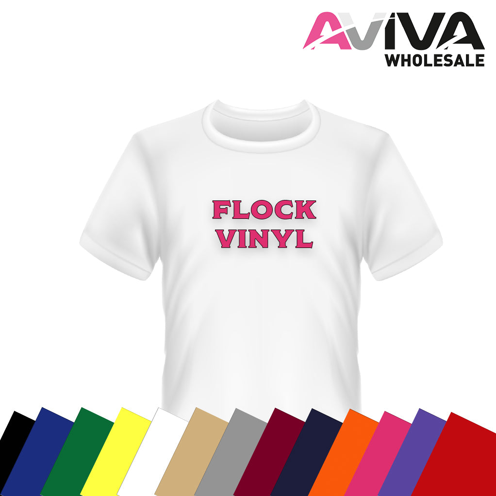 Ultra Flex Flock 20” wide Heat TRANSFER Vinyl for T-Shirt and Apparel - HTV