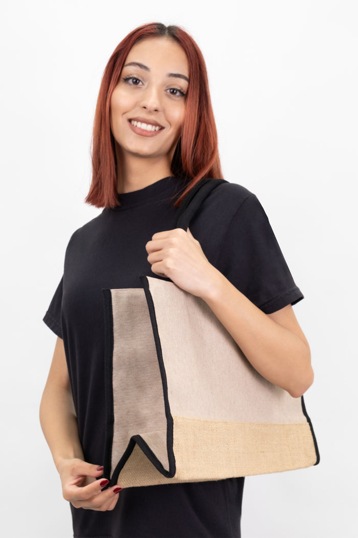 Trimmed Jute Tote Bag - Classy and Eco-Friendly