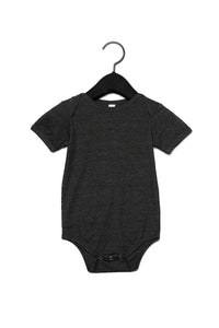DARK GREY SHORT SLEEVE ONE PIECE BABY JERSEY