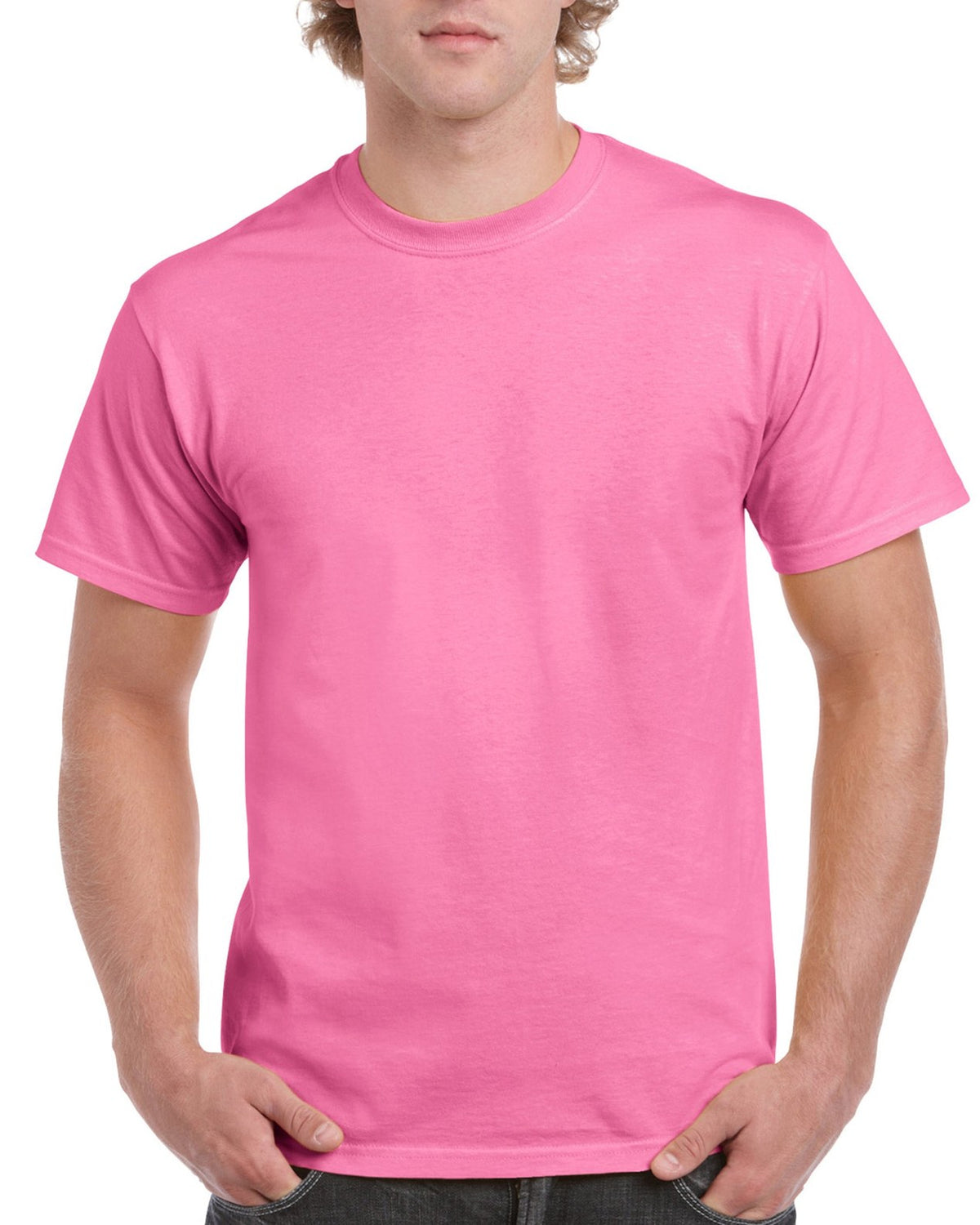 Gildan Heavyweight Cotton Tee Shirt, Color: Light Pink, Size: XX-Large