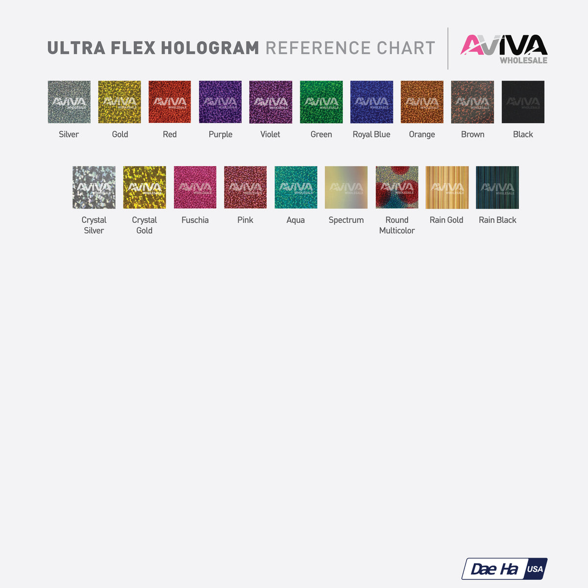 Ultra Flex Hologram 20” wide Heat TRANSFER Vinyl for T-Shirt and Apparel - HTV
