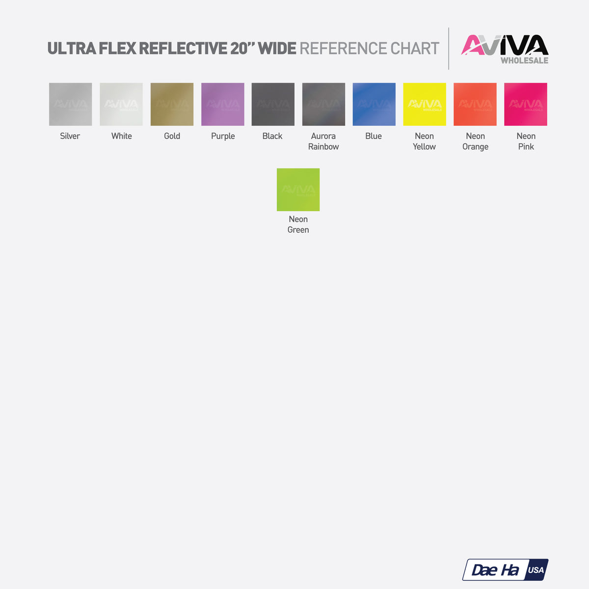 Ultra Flex Reflective 20” wide Heat Transfer Vinyl for T-Shirt and Apparel - HTV