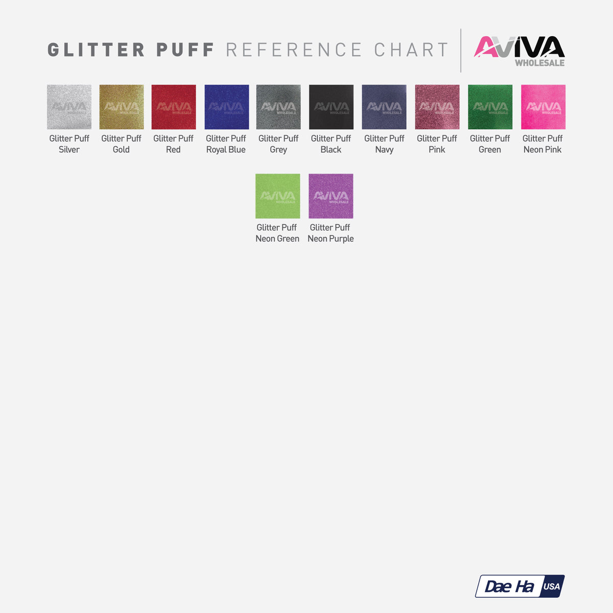 Ultra Flex Glitter Puff 20” wide Heat Transfer Vinyl for T-Shirt and Apparel - HTV