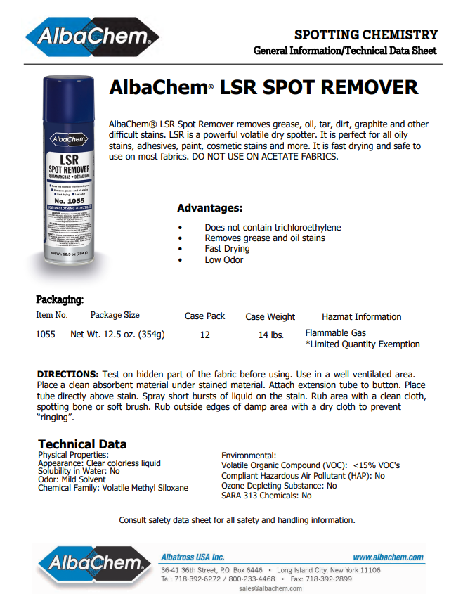 AlbaChem® LSR Spot Remover