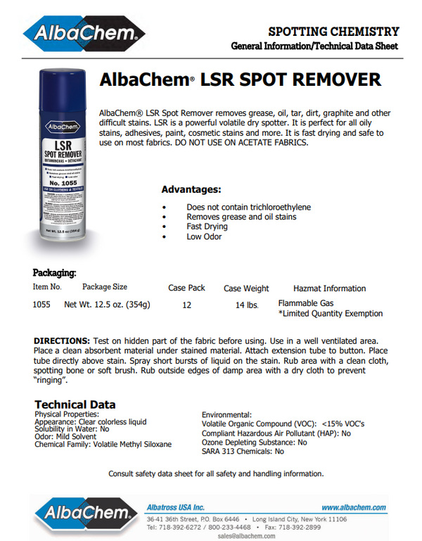 AlbaChem® LSR Spot Remover