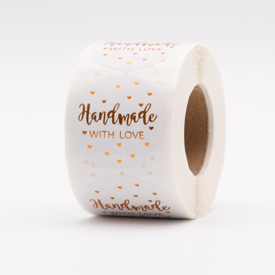 Round "Handmade with Love" Labels
