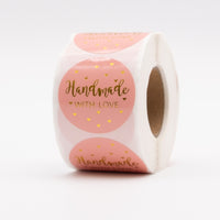 Round "Handmade with Love" Labels