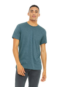 BELLA 3001CVC UNISEX HEATHER JERSEY SHORT SLEEVE TEE