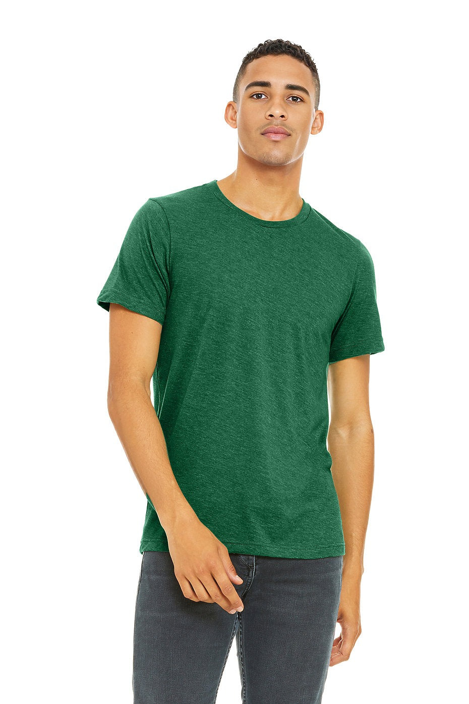 BELLA 3001CVC UNISEX HEATHER JERSEY SHORT SLEEVE TEE