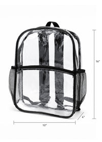 Heavy Duty Clear Stadium and School Bags - Premium Transparent PVC Backpack, Tote, Crossbody & Hip Bag