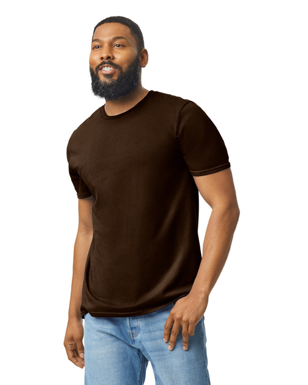 Brown crew cheap neck t shirt