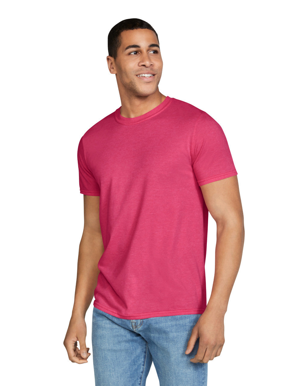 Gildan heather red t sales shirt