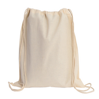 Drawstring Cotton/Canvas Backpack