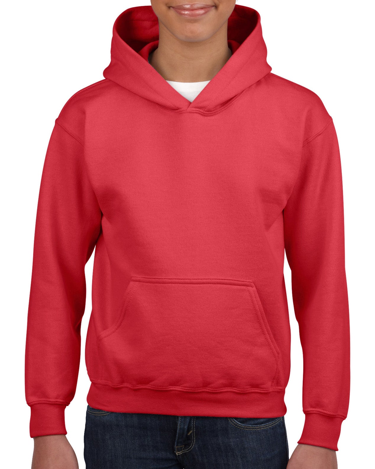 Red sale gildan hoodie