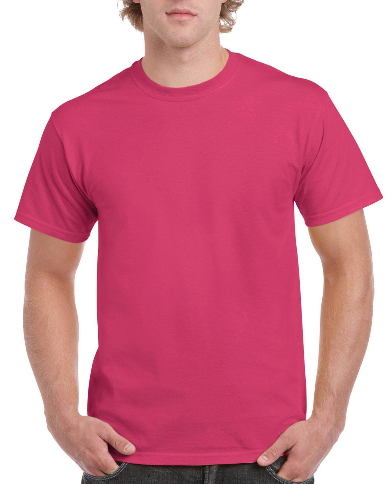 Gildan Men's 5000 Heavy Cotton Short Sleeve T-Shirt Red S