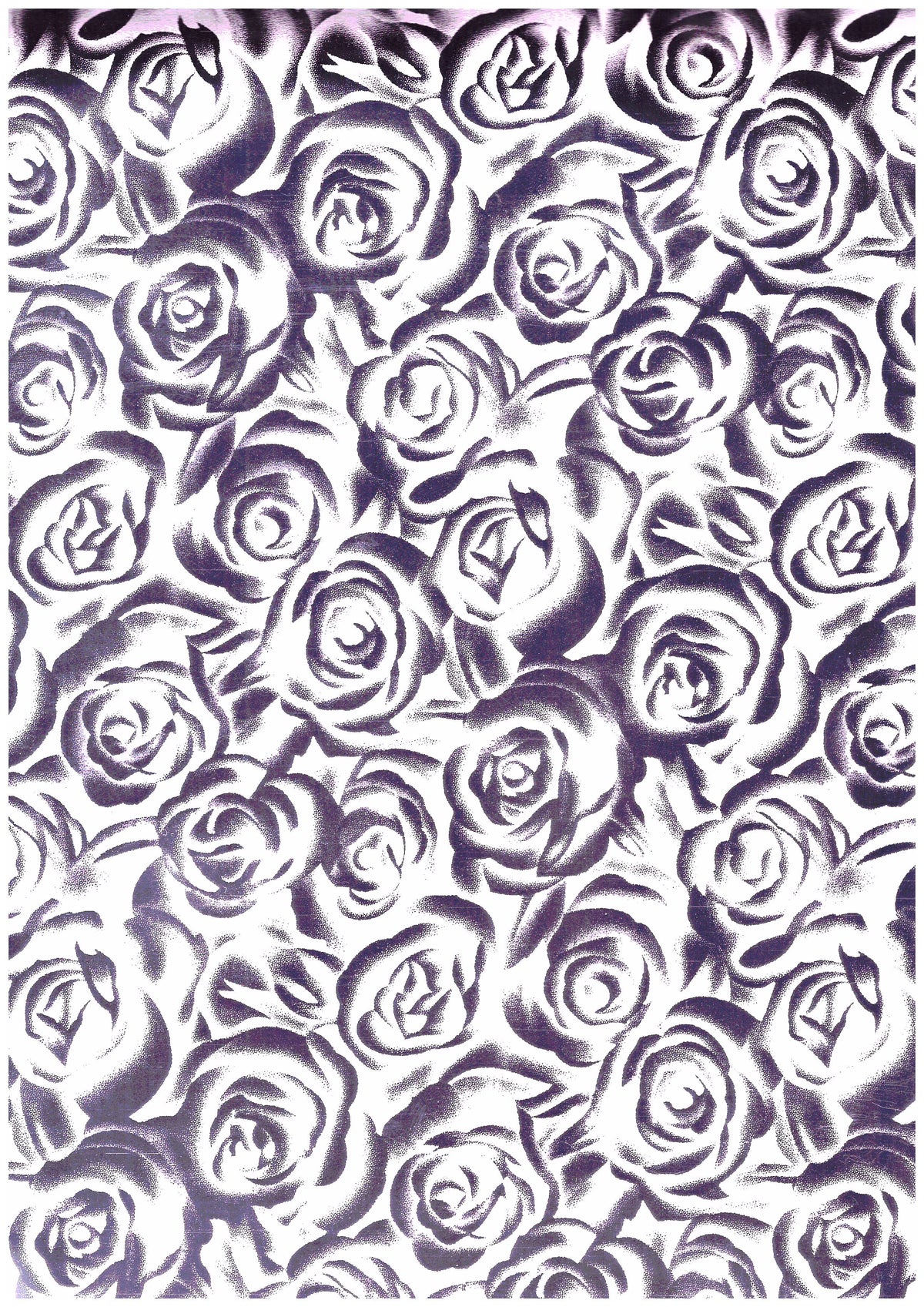 Ultra Flex Pattern Foil Rose Silver 20” wide Heat TRANSFER Vinyl for T-Shirt and Apparel - HTV