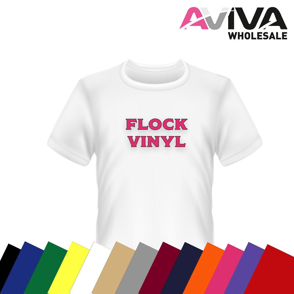 Ultra Flex Flock Purple 20” wide Heat TRANSFER Vinyl for T-Shirt and Apparel - HTV