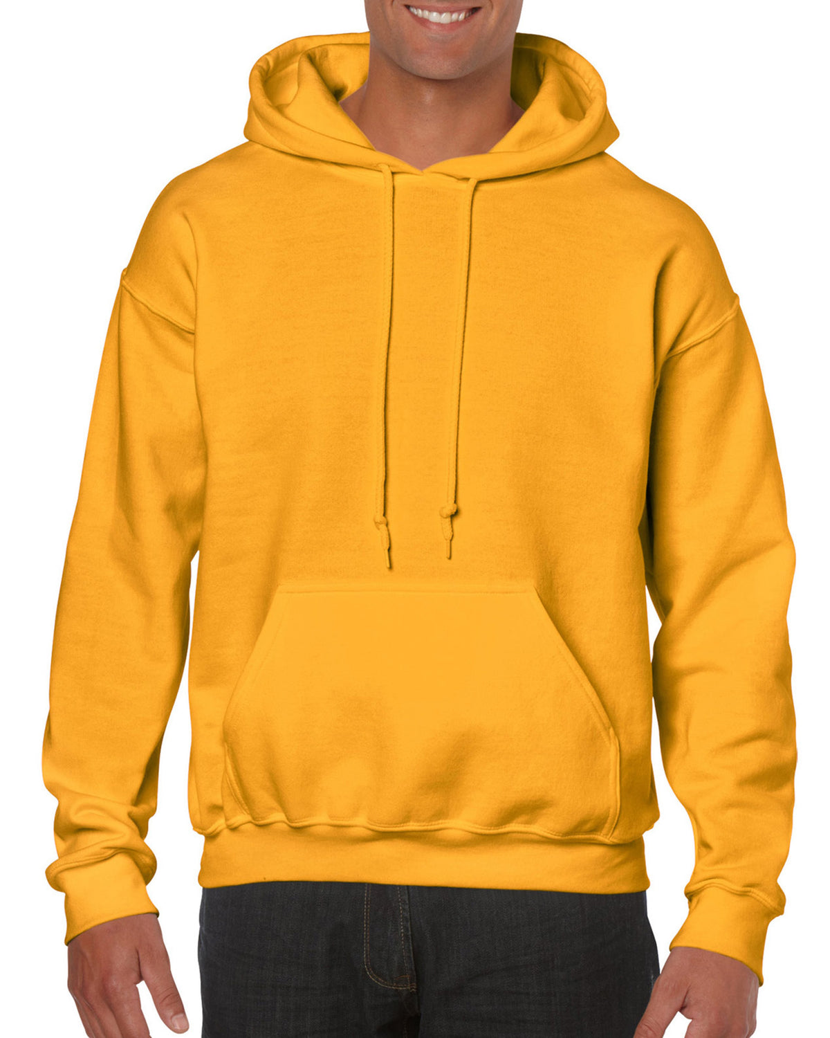 Gold  Heavy Blend Adult Hooded Sweatshirt