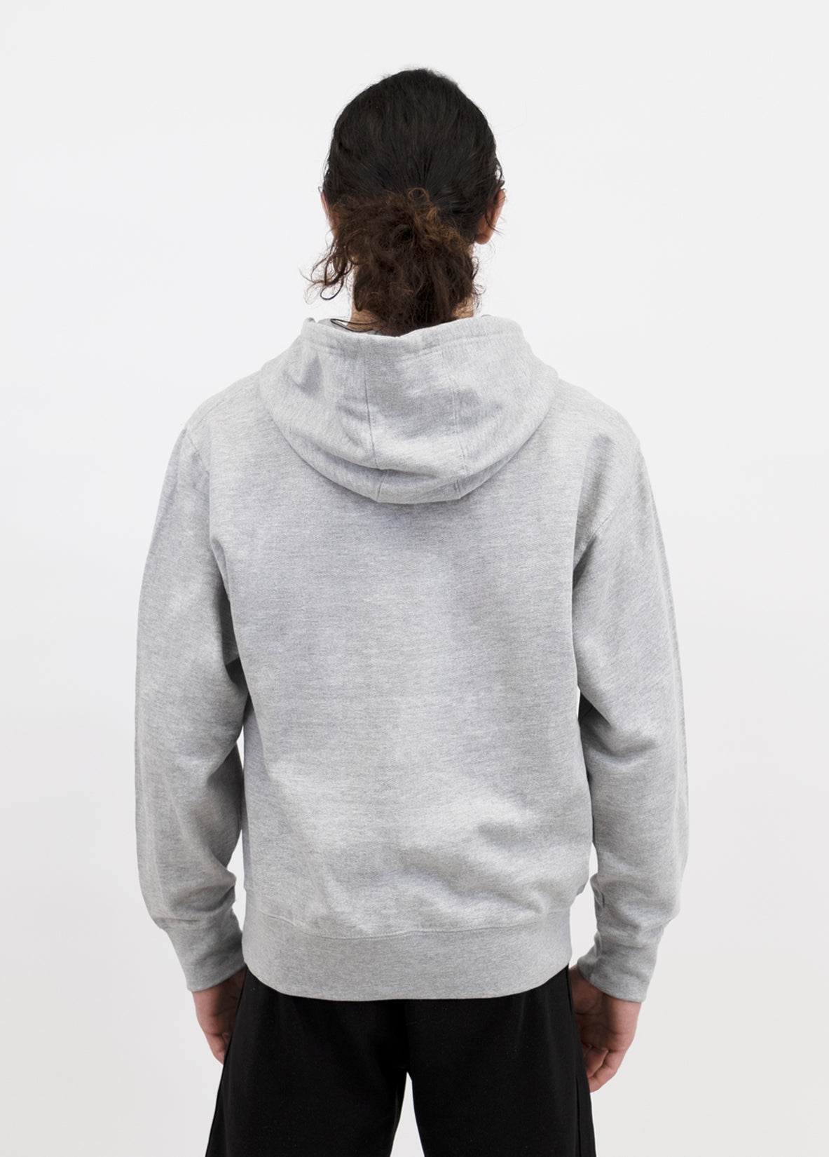 White v neck online hoodie