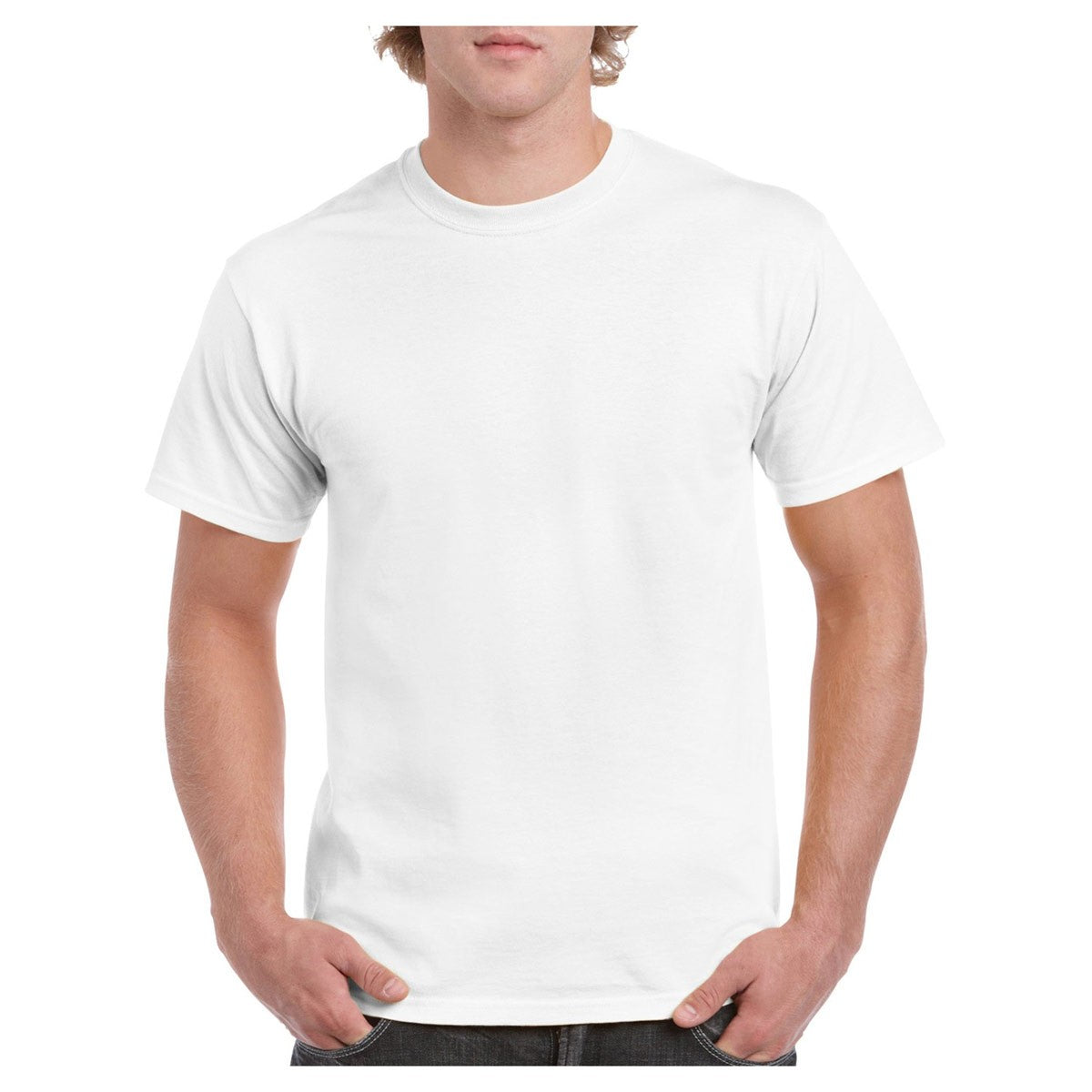 Unisex V-Neck White T-Shirt