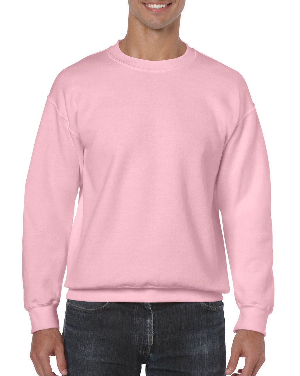 Pink crew hot sale sweatshirt