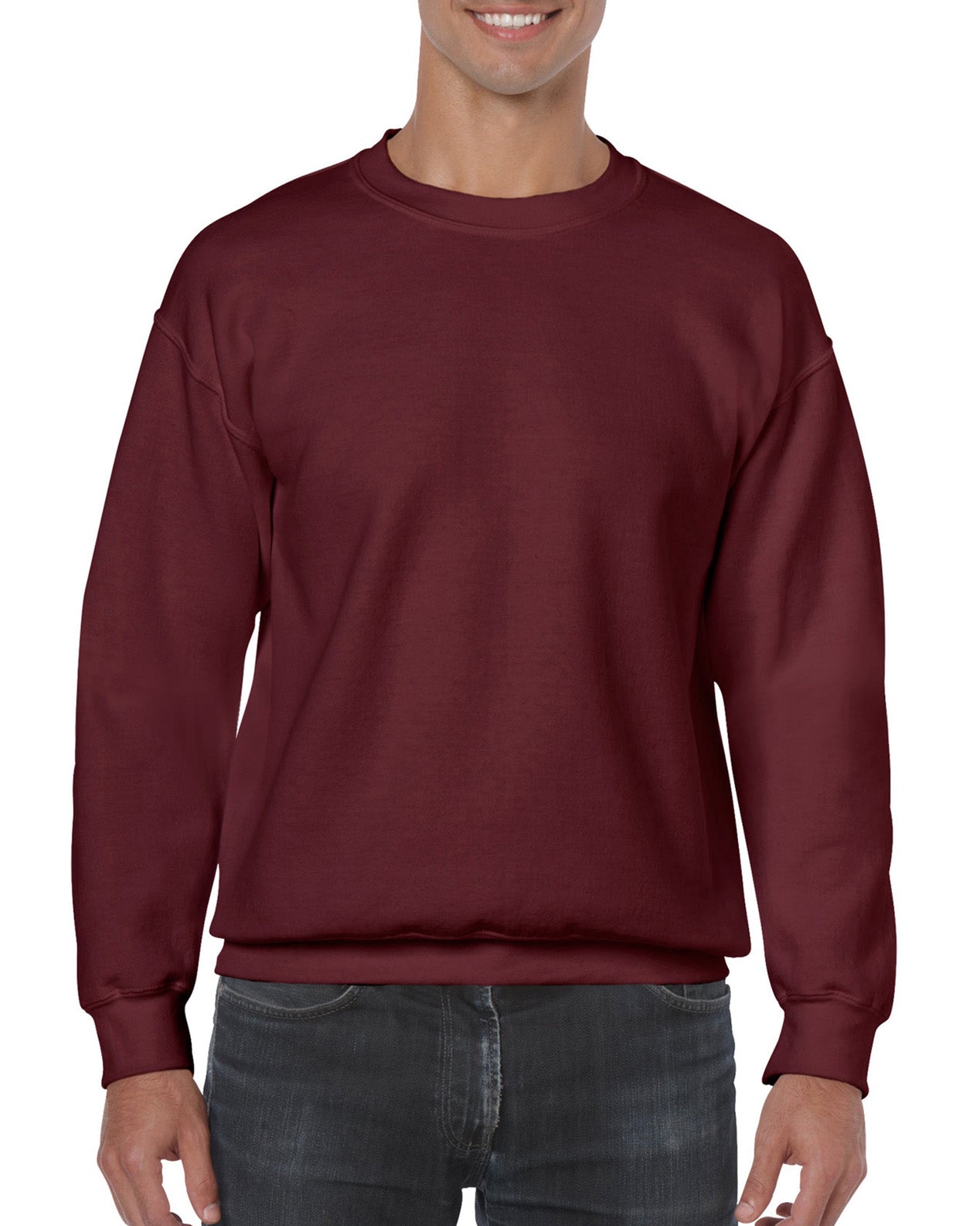 Burgundy crew neck sweatshirt hotsell