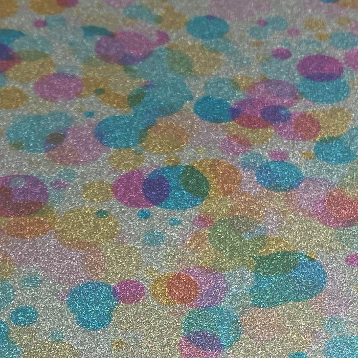 Ultra Flex Shimmer Multi Dot 20” wide Heat TRANSFER Vinyl for T-Shirt and Apparel - HTV